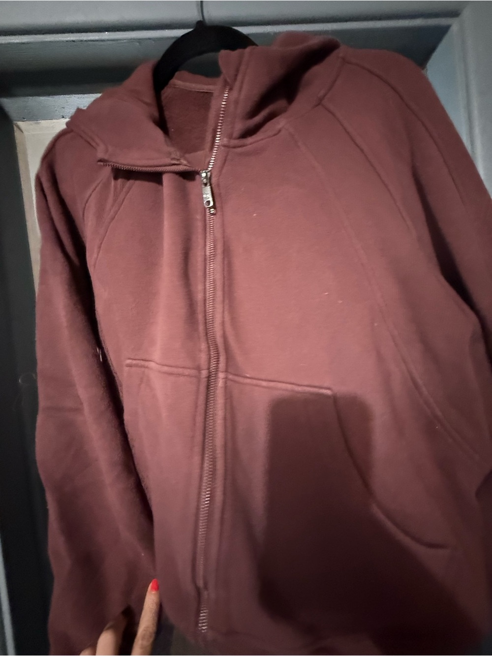 CRZ YOGA Women’s Full-Zip Hoodie and Pants Set in Chocolate Brown